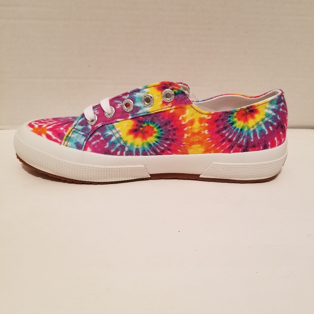 !! FLASH !! SALE SuperGa Tie-Dye Canvas Sneakers - Picture 3 of 4